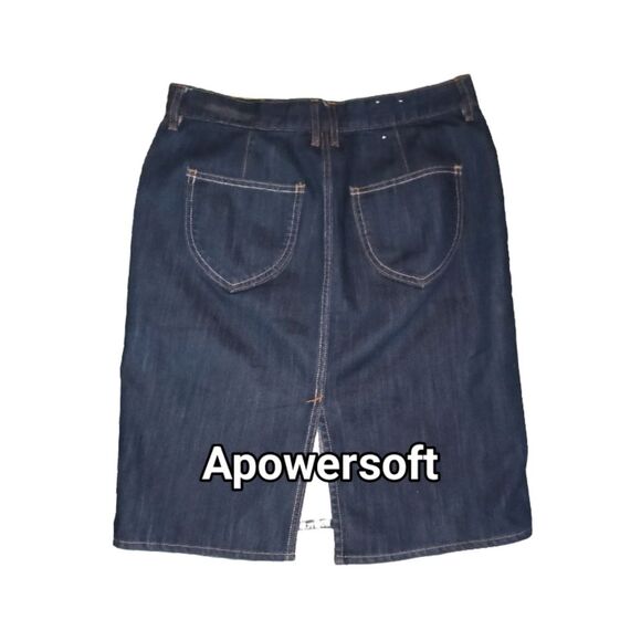 Old Navy Dark Wash Denim Midi Skirt - Picture 3 of 6